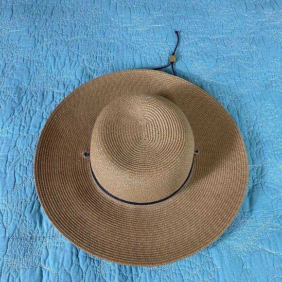 Scala sun hat Cleo paper braid Tan Wide-Brim Hat - Picture 5 of 7